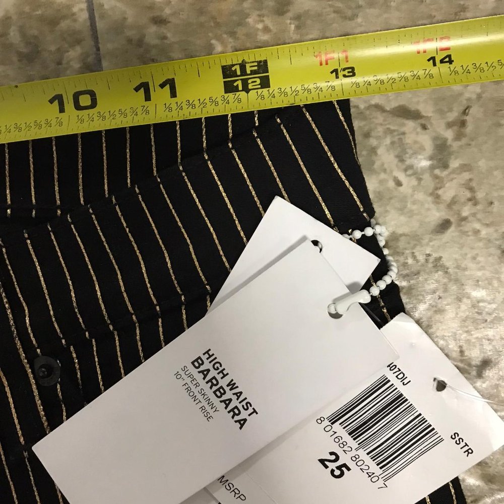 NWT HUDSON Jean gold strip Barbara Denim Pant SLIM - Picture 5 of 7